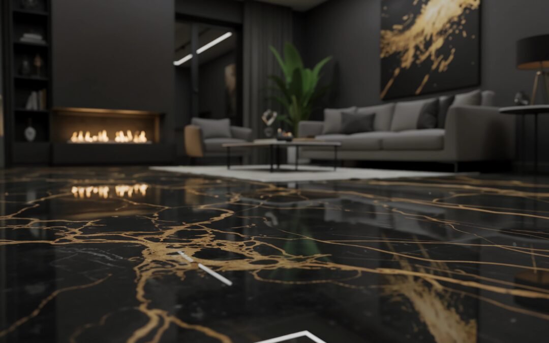 El Regreso del Mármol Oscuro: Por Qué el Negro Epóxico es la Tendencia del 2026